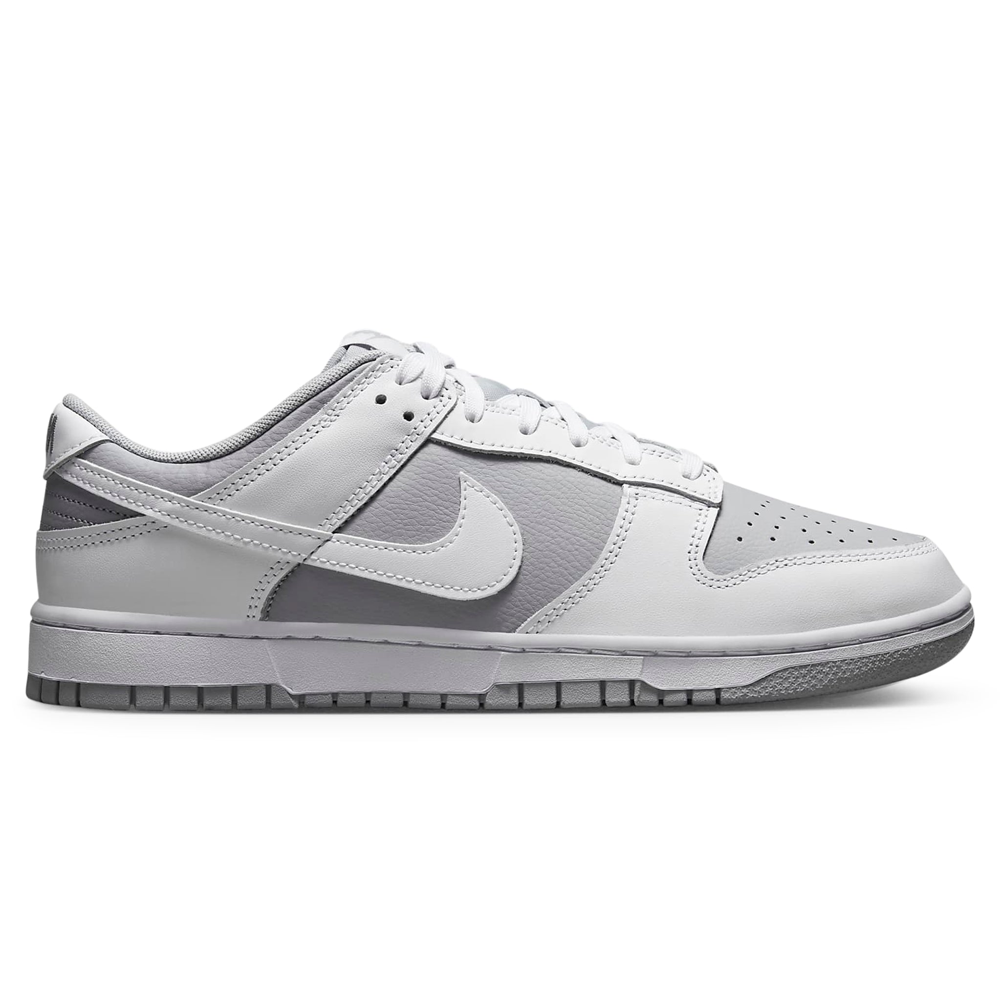 Side view of Nike Dunk Low White Neutral Grey DJ6188-003